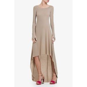 BCBG MAXAZRIA  Aurela Khaki Hi Low Max Dress